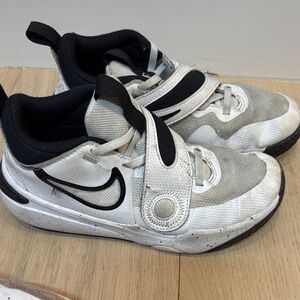 Nike Kids White and Black Velcro Sneakers